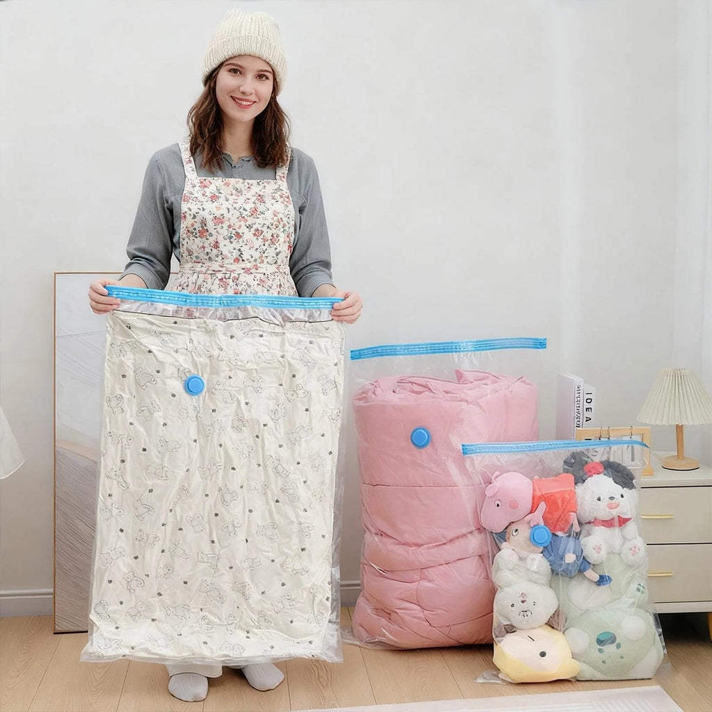 11 Pack Vacuum Storage Bags With Electric Pump 4 Sizes Space Saver For Clothes|406740608396