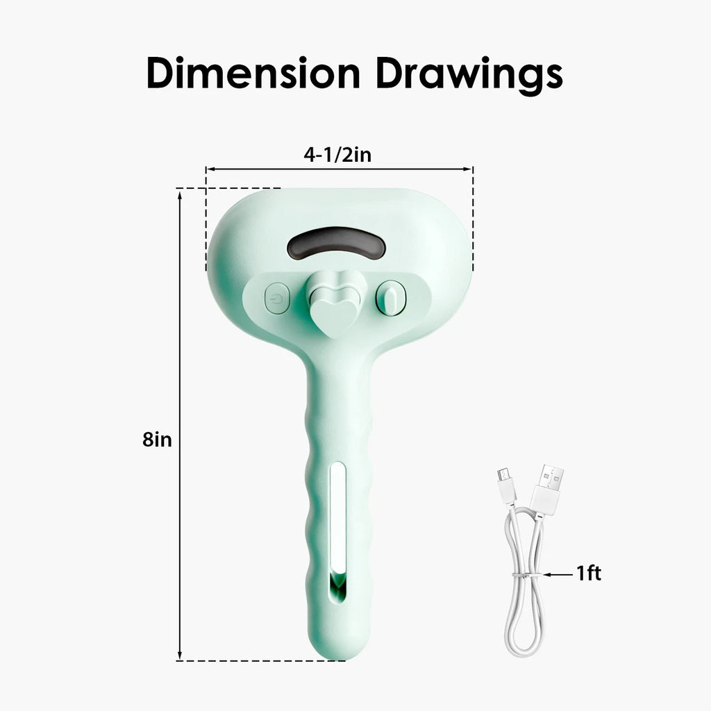 Pet Tool with Hair Removal, Steam Spray Massage and Brush Function for Cats Dogs|127559619253