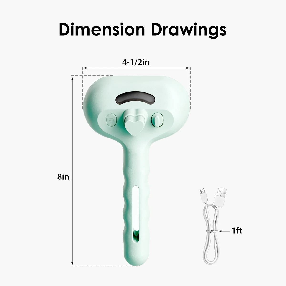 Pet Tool with Hair Removal, Steam Spray Massage and Brush Function for Cats Dogs|127559619253