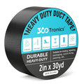 Black Duct Tape 2" x 30yds Roll, IP65 Waterproof Heavy Duty for Crafts & Repairs - Picture 1 of 7