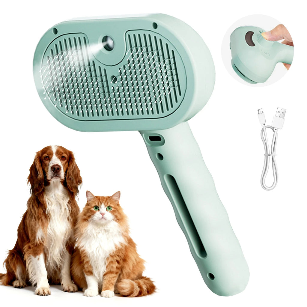 Pet Tool with Hair Removal, Steam Spray Massage and Brush Function for Cats Dogs|127559619253