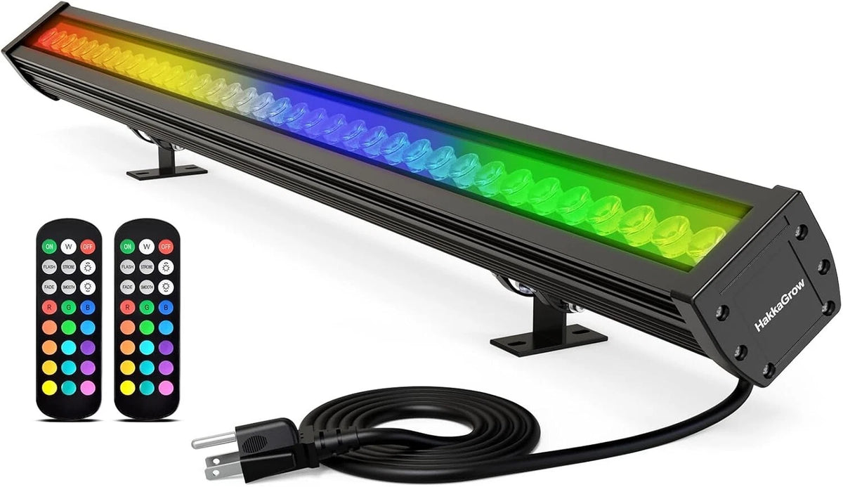 144W RGBW LED Wall Washer Light Bar, Outdoor Waterproof, Hand Remote Control