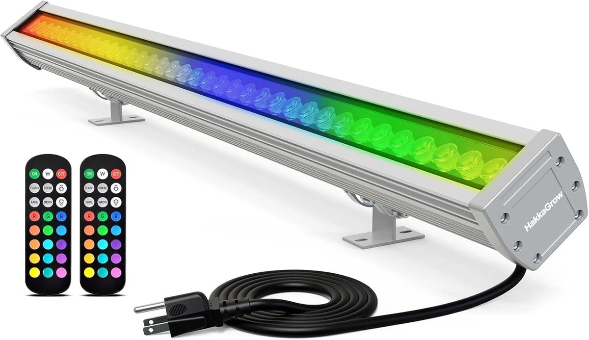 144W RGBW LED Wall Washer Light Bar, Outdoor Waterproof, Hand Remote Control